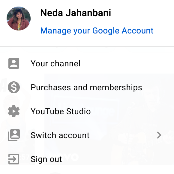 Accessing your Youtube Studio