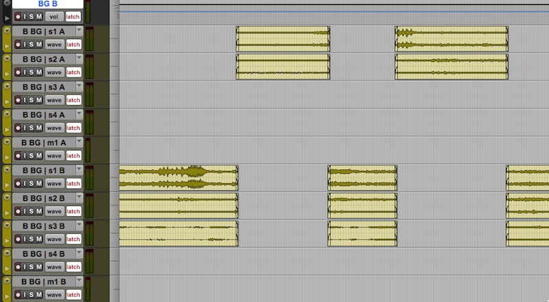 Pro Tools Session Template BG Predub Checkerboarding