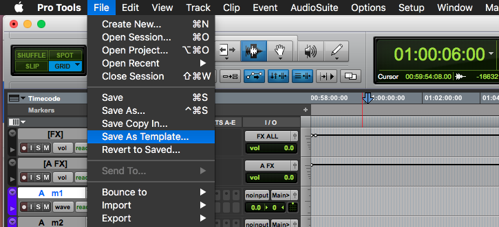 How to Create Pro Tools Session Templates for Sound Effects Editing
