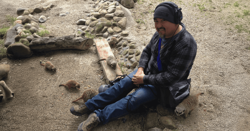 Dave Whitehead recording animals