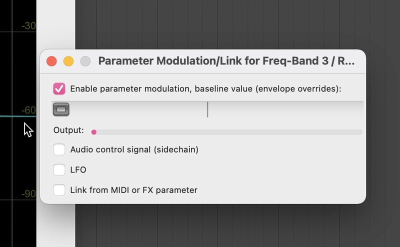 Parameter Operation Options, 1.Audio Control Signal, 2.LFO, 3.Link from MIDI or FX parameter